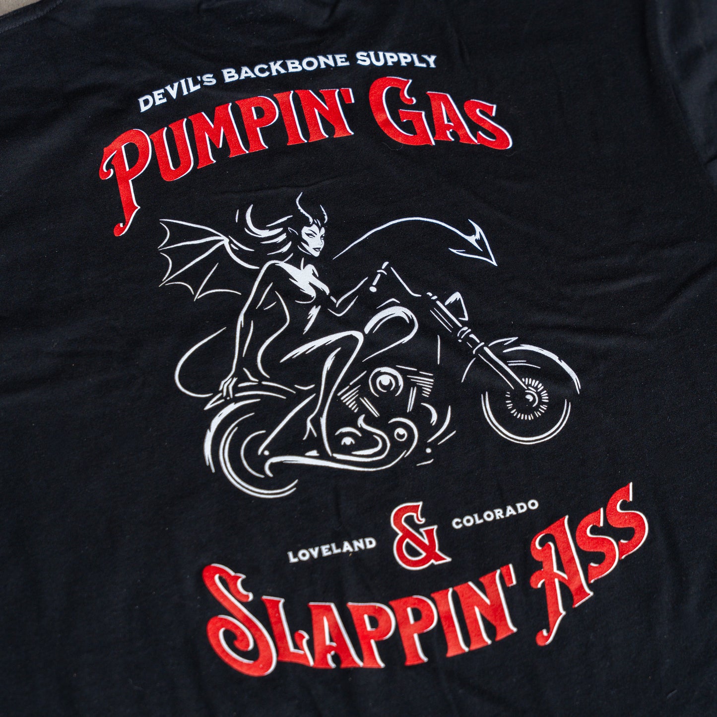 Pumpin' Gas Black Mid-Weight T