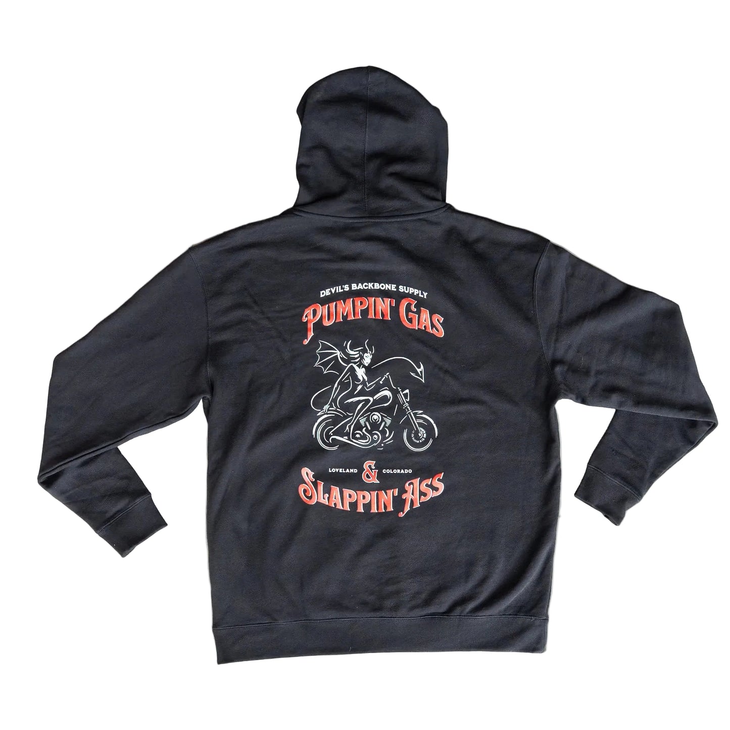 Pumpin' Gas Black Mid-Weight Zip Hoodie