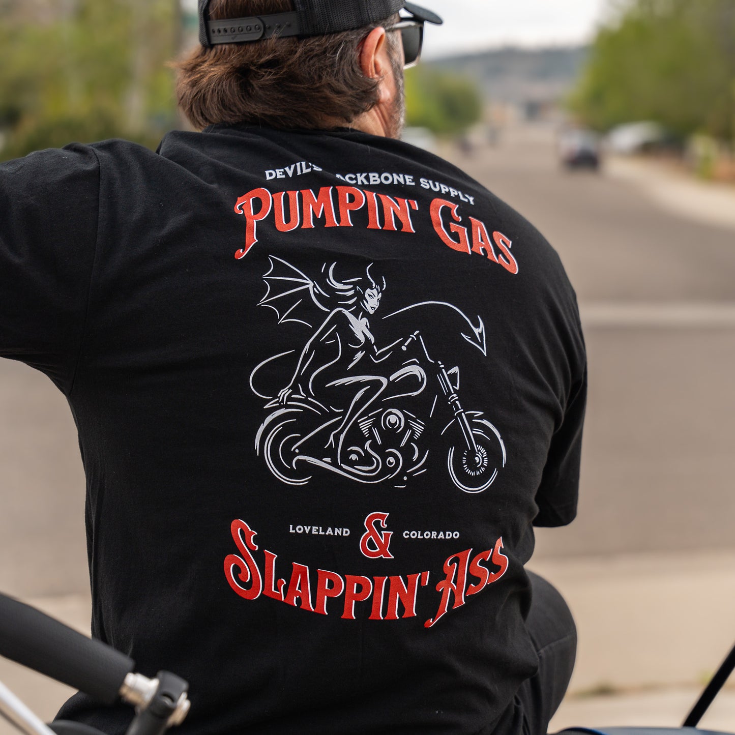 Pumpin' Gas Black Mid-Weight T