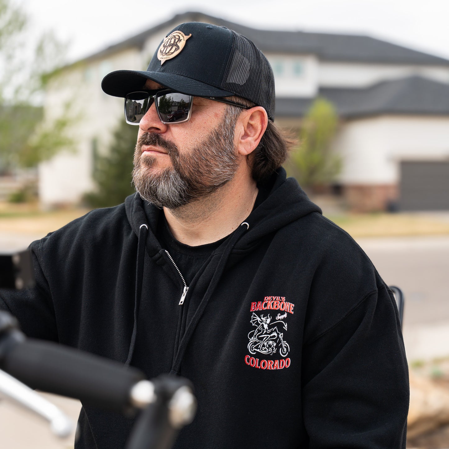 Pumpin' Gas Black Mid-Weight Zip Hoodie