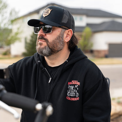 Pumpin' Gas Black Mid-Weight Zip Hoodie