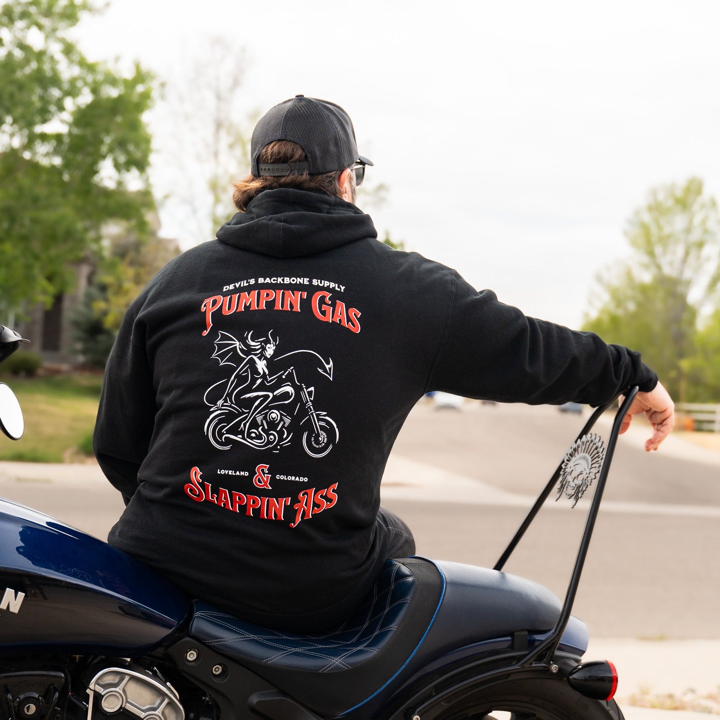Pumpin' Gas Black Mid-Weight Zip Hoodie