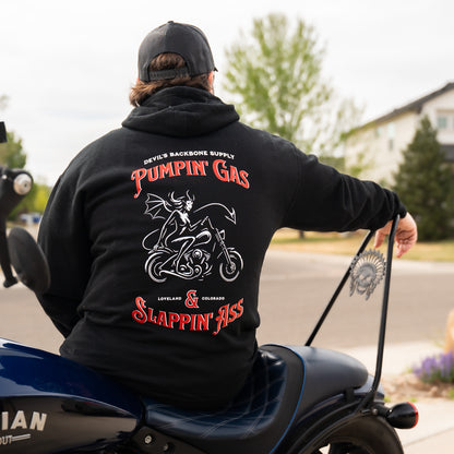 Pumpin' Gas Black Mid-Weight Hoodie