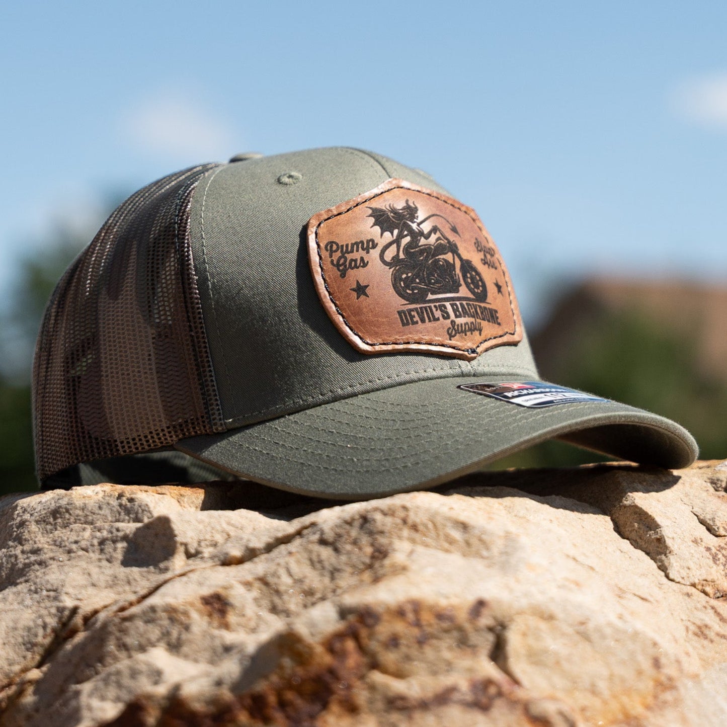 Jimmy C Custom Leather Hellcat Trucker