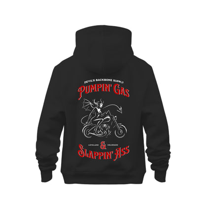 Pumpin' Gas Black Mid-Weight Zip Hoodie