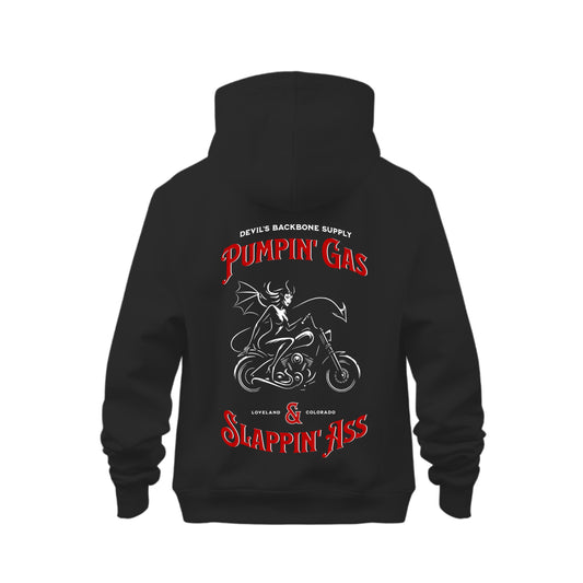 Pumpin' Gas Black Mid-Weight Zip Hoodie