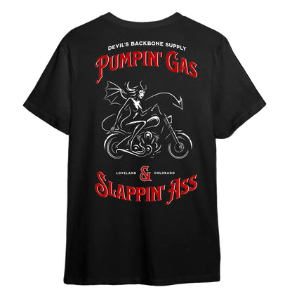 Pumpin' Gas Black Mid-Weight T