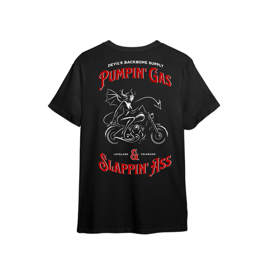 Pumpin' Gas Black Mid-Weight T